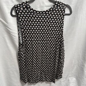 Black and White floral Blouse